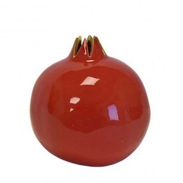 Pomegranate Handmade Ceramic 026.0016 12x12cm Red-Gold RED-GOLD