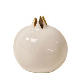 Pomegranate Handmade Ceramic 026.0017 12x12cm White-Gold WHITE-GOLD