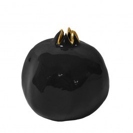 Pomegranate Handmade Ceramic 026.0019 12x12cm Black-Gold BLACK-GOLD