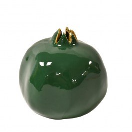 Pomegranate Handmade Ceramic 026.0018 12x12cm Green-Gold GREEN-GOLD