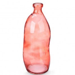 Glass Vase 029.86155 D13x35cm Red RED
