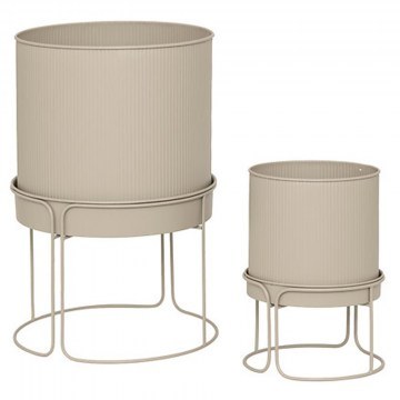Plant Pot With Base (Set 2Pcs) 07.198172B D30x44,3cm Beige
