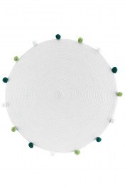 Kids Carpet Round 027.1609494 White-Green WHITE-GREEN