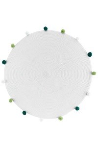 Kids Carpet Round 027.1609494 White-Green