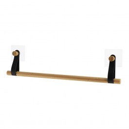 Towel Hanger Rail 06.91045103 With Sticker 55x15cm Natural-Black NATURAL-BLACK