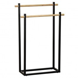 Floor Towel Hanger 2 Positions 06.96164237 53x20x82cm Black-Natural NATURAL-BLACK
