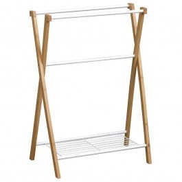 Floor Towel Hanger 3 Positions With Shelf 06.96165210 37x60x90cm Natural-White NATURAL-WHITE