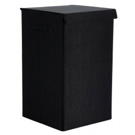 Laundry Basket With Lid 06.8718103 35x35x60cm Black BLACK