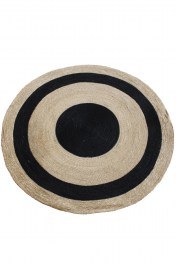 Jute Carpet 00.02.23153 Natural-Black 120X120 Round NATURAL-BLACK