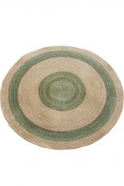Jute Carpet 00.02.23155 Natural-Green 120X120 Round NATURAL-GREEN