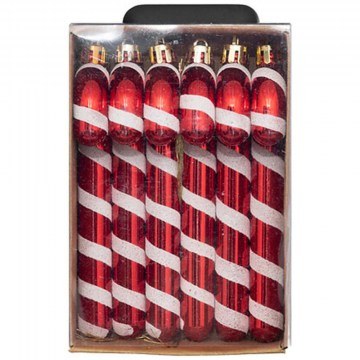 Χριστουγεννιάτικο Στολίδι Candy 07.192376 4,4x14cm Red-White