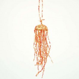 Christmas Ornament Jellyfish 00.01.1599R 32cm Crystal Red RED