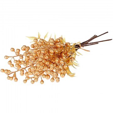 Χριστουγεννιάτικο Κλαδί Με Berries 012.862491237 35cm Gold