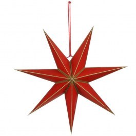 Decorative Pendant Star 02.1161441 D45x14cm Red RED