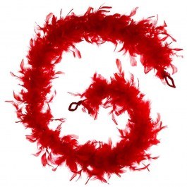 Christmas Garland With Boa Feathers 07.685120RG 180cm Red RED