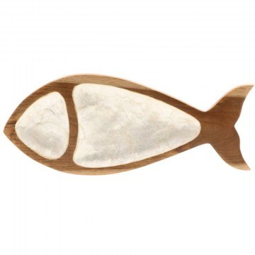 Διακοσμητική Πιατέλα Ψάρι 012.622603005 27x14cm Natural-White