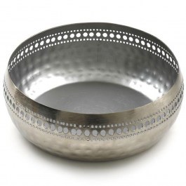 Decorative Forged Bowl 014.OR2237 25x18,5cm Silver SILVER