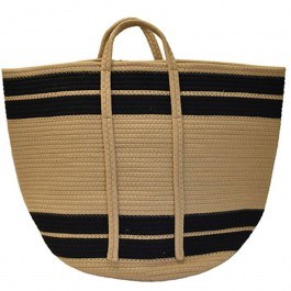 Storage Basket 00.06.67607 43x43cm Beige-Black BEIGE-BLACK