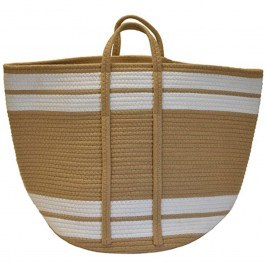 Storage Basket 00.06.67608 43x43cm Beige-White BEIGE-WHITE