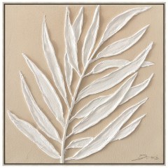 Handmade Painting Branch 00.05.50040 40x40cm White-Beige