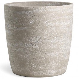 Cement Plant Pot Scraped 00.03.35642 32x32cm Ecru ECRU