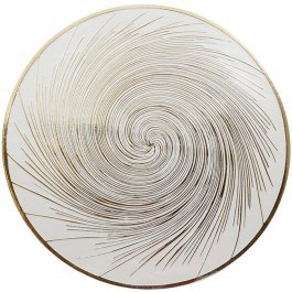 Placemat Spirale 027.1790694 D38cm White-Gold WHITE-GOLD