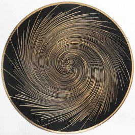 Placemat Spirale 027.1790695 D38cm Black-Gold BLACK-GOLD