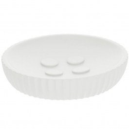 Soap Dish Striped 06.64103100 11x2,4cm White WHITE