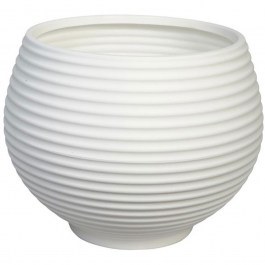 Plant Pot Naga Striped 030.NAGA 45WH D45x35cm White WHITE