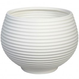 Plant Pot Naga Striped 030.NAGA 62WH D62x47cm White WHITE