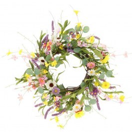Artificial Wreath Daisies 012.862646534 D50x10cm Multi MULTI
