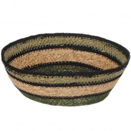 Handmade Basket 00.02.23133 D35x12cm Multi-Green GREEN
