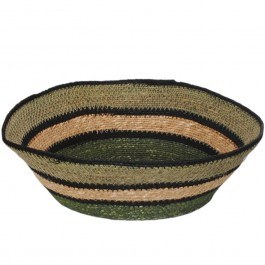 Handmade Basket 00.02.23134 D40x13cm Multi-Green GREEN