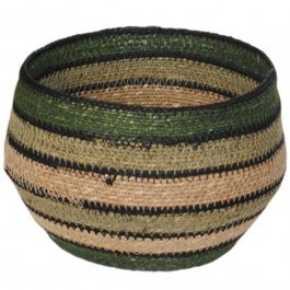 Handmade Basket 00.02.23141 D27x21cm Multi-Green GREEN
