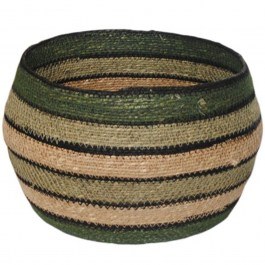 Handmade Basket 00.02.23142 D34x25cm Multi-Green GREEN