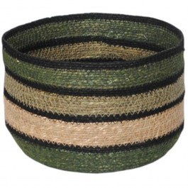 Handmade Basket 00.02.23151 D25x18cm Multi-Green GREEN