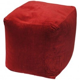 Pouf Velvet 00.02.23181 45x45x45cm Red RED