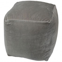 Pouf Velvet 00.02.23183 45x45x45cm Grey GREY