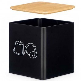 Capsule Container 029.10883 13,8x13,8x16,5cm Natural-Black BLACK