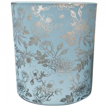 Candlestick Leaves 014.BL0501 8x10cm Blue-Gold