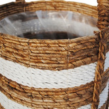 Καλάθι Αποθήκευσης Abaca 024.305502B 34x40cm Natural-White