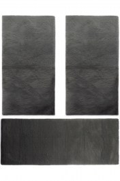 Bedroom Set 3pcs.Puffy FC7A Antislip Dark Grey New Plan DARK GREY