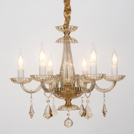 Chandelier 6Φ Blk80386Pcmg Gold GOLD