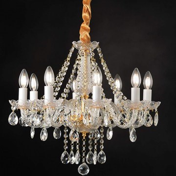 Chandelier 8Φ Blk80418Pcg Gold