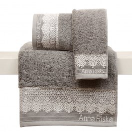 Πετσέτα Σετ Με Κορδέλα 3τμχ Des. Karla 4.Grey Anna Riska GREY