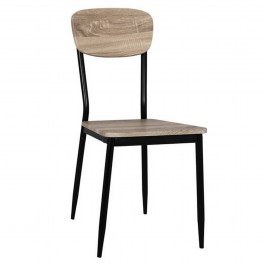 Chair Dinning Sonama HM8373.01 With Black Legs 39,5x49,5 BLACK