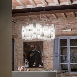 Suspension La Lollo L 2700K 9000lm 80x35cm White Slamp WHITE