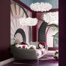 Ceiling Illuminant Clizia Large Mama Non Mama Red Wire Slamp WHITE-RED