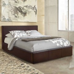 Bed Bobbi HM554.02 With Storage Place And Brown Pu