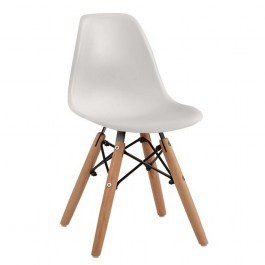 Chair Children's With Wooden Legs Twist Kid HM8453.01 White WHITE
